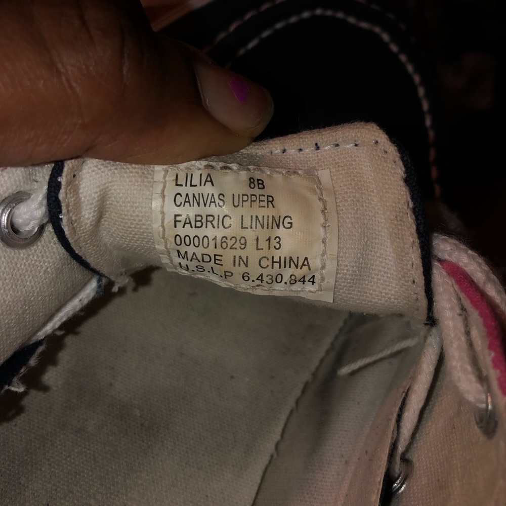 SOLD! Polo Ralph Lauren Lilia Boat Shoe Pink/Blue - Picture 8 of 8